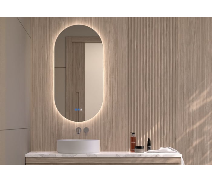 Espejo de baño con luz LED Bruntec Delta Principal 1
