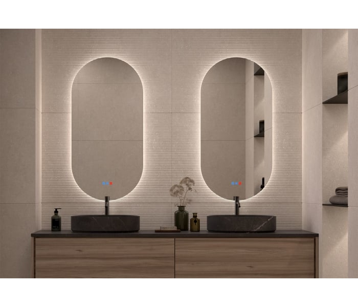 Espejo de baño con luz LED Bruntec Delta Principal 2