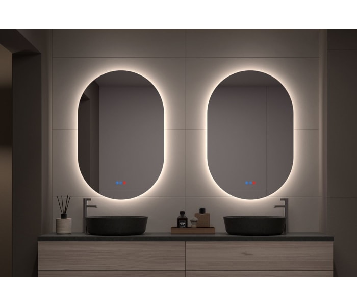 Espejo de baño con luz LED Bruntec Delta Principal 3