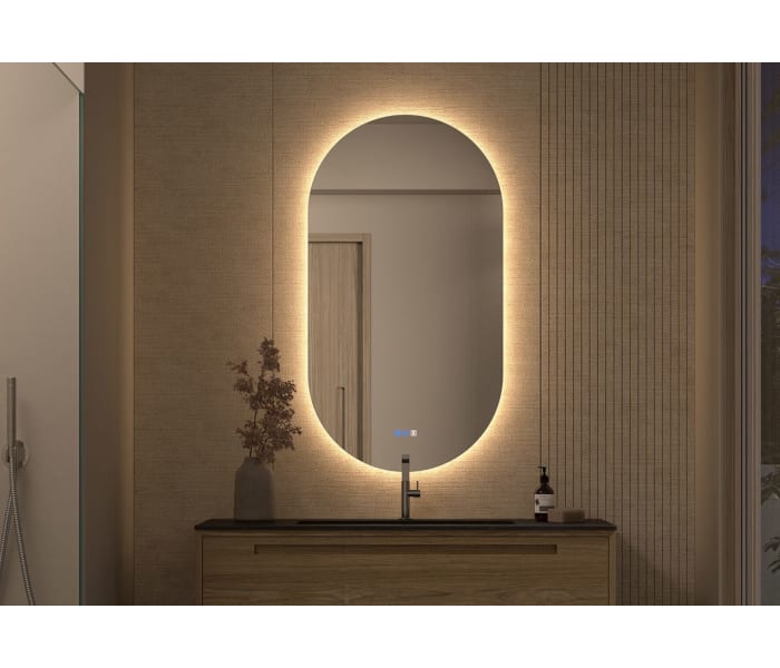 Espejo de baño con luz LED Bruntec Delta Principal 5