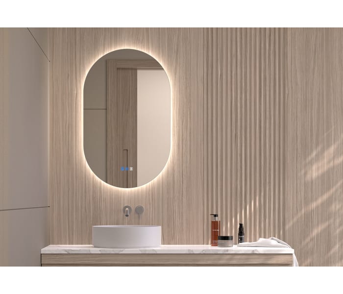 Espejo de baño con luz LED Bruntec Delta Principal 1