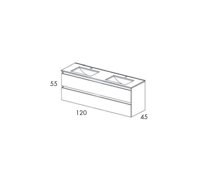 Conjunto mueble de baño Viso Bath Box Croquis 9