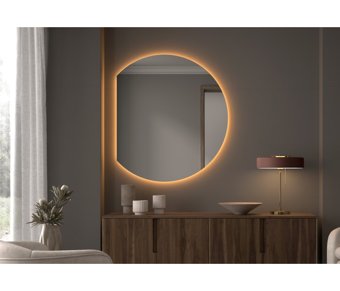 Espejo media luna con luz LED Bruntec Zoni Ambiente 8