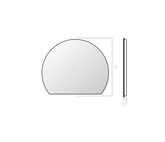 Espejo de baño con luz LED Bruntec Zoni Croquis 3
