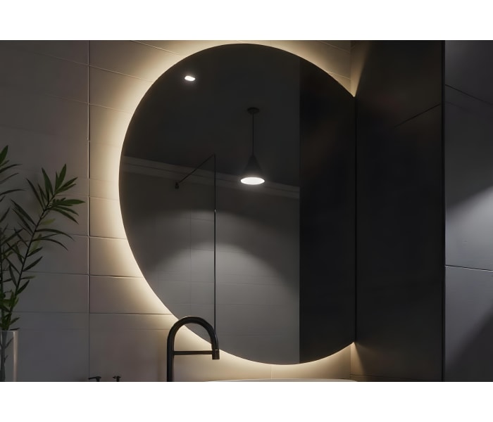 Espejo media luna con luz LED Bruntec Zoni Detalle 4