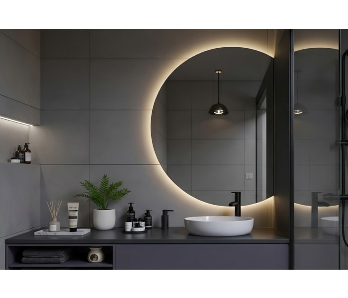 Espejo media luna con luz LED Bruntec Zoni Principal 0