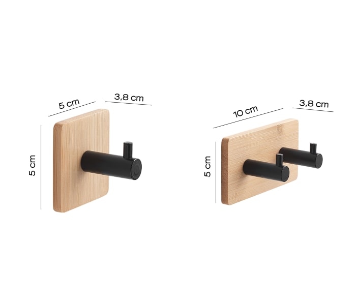 Conjunto de perchas de baño Gedy Juncos Croquis 4