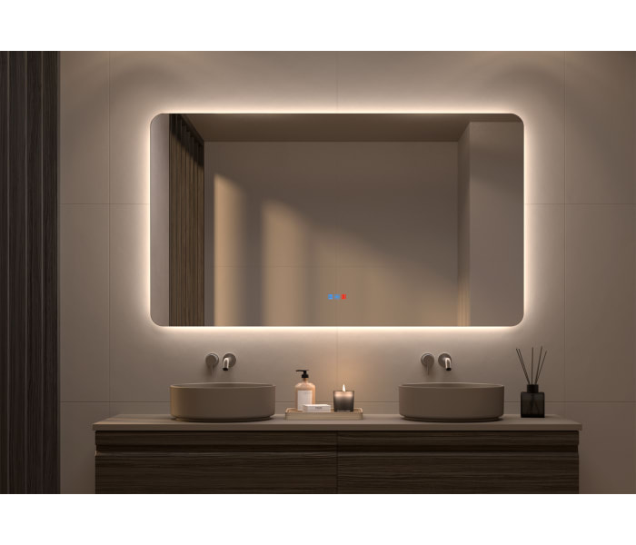 Espejo de baño con luz LED Bruntec Drako Ambiente 8