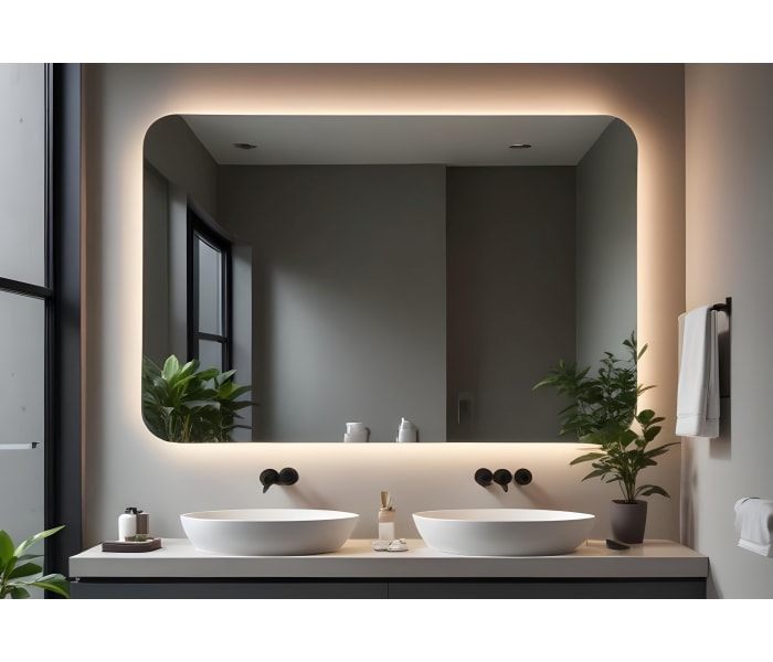 Espejo de baño con luz LED Bruntec Drako Principal 0