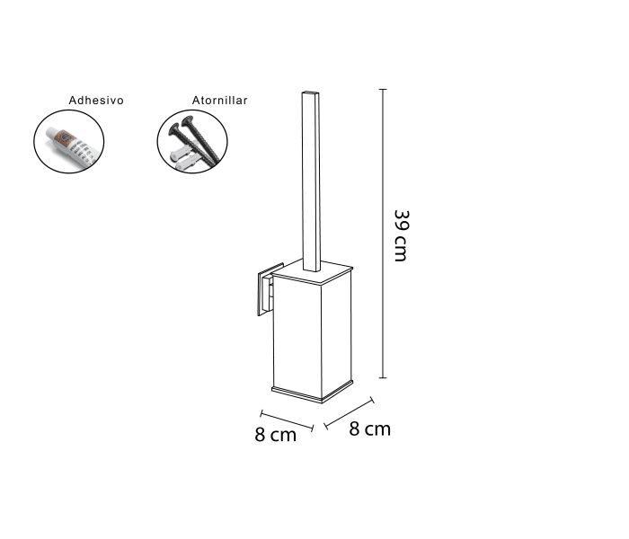 Escobillero de baño Mediterránea de baño 401 Croquis 1