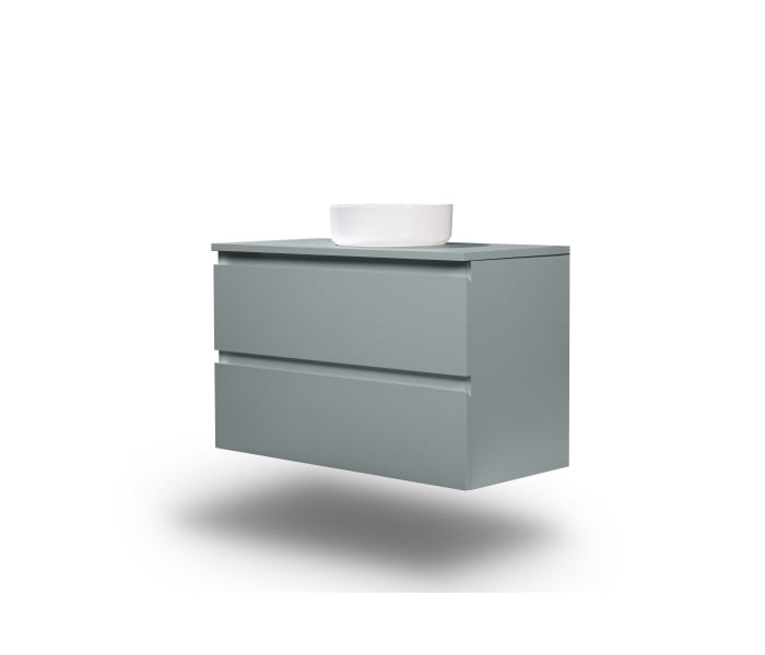 Mueble de baño MDF lacado con encimera de madera Bruntec Vilma Principal 13