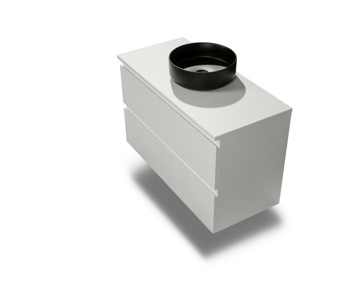 Mueble de baño MDF lacado con encimera de madera Bruntec Vilma Detalle 25