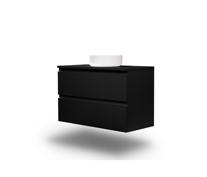 Mueble de baño MDF lacado con encimera de madera Bruntec Vilma Principal 10