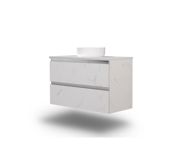 Mueble de baño MDF lacado con encimera de madera Bruntec Vilma Principal 20