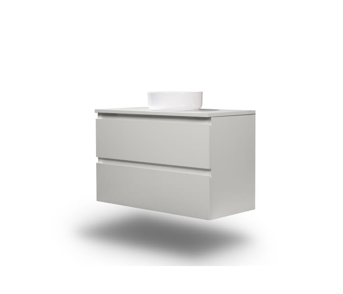 Mueble de baño MDF lacado con encimera de madera Bruntec Vilma Principal 8