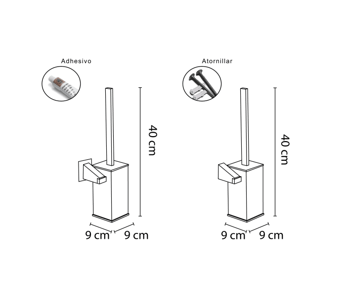 Escobillero de baño Mediterránea de baño Venus Croquis 2