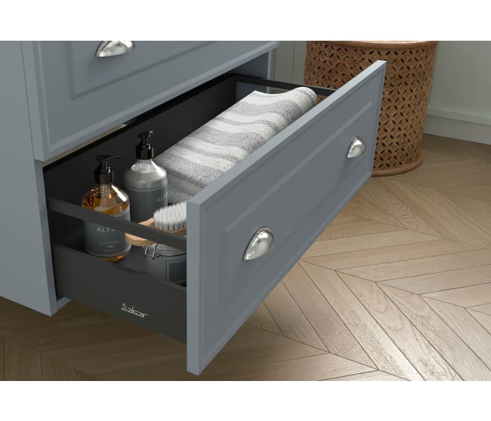 Mueble de baño con encimera  solid surface Salgar Renoir Detalle 1