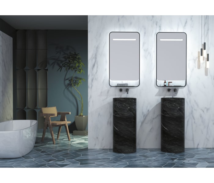 Espejo de baño con luz LED con cargador para móvil Ledimex Concept Ambiente 3
