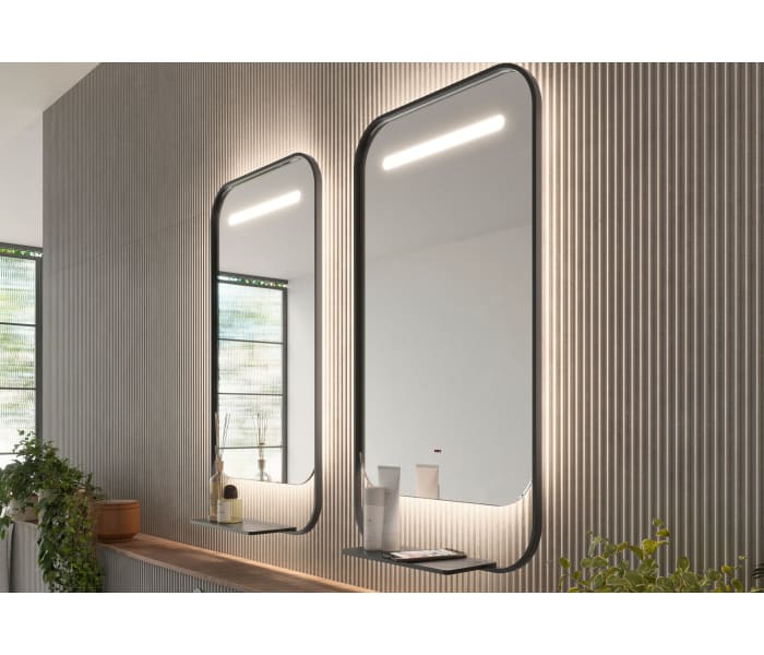 Espejo de baño con luz LED con repisa y cargador para móvil Ledimex Concept Principal 0