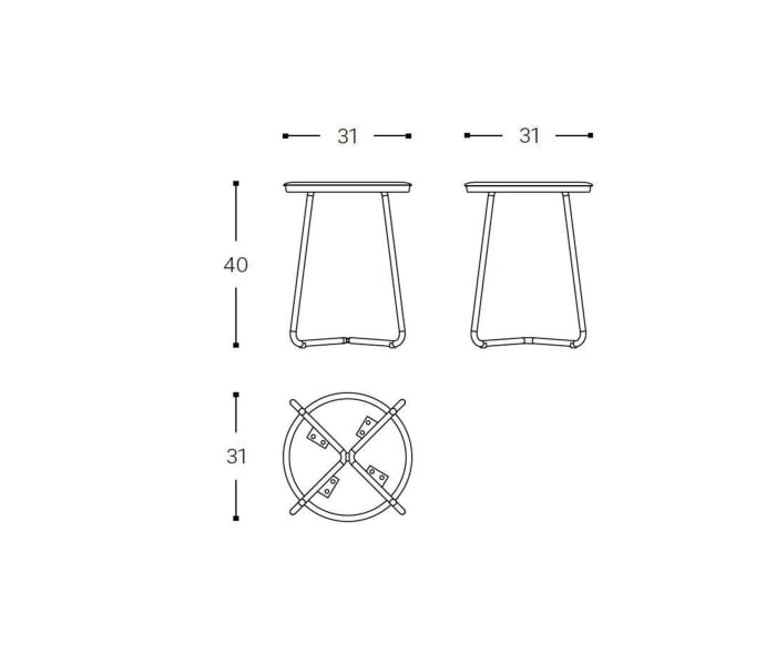 Taburete para baño Cosmic Architect Croquis 4