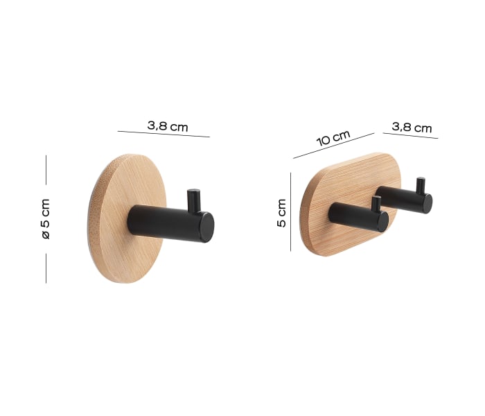 Conjunto de perchas de baño Gedy Juncos Croquis 4