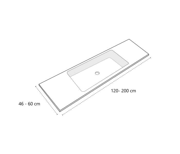 Lavabo encastrado Bruntec Nevada Croquis 2