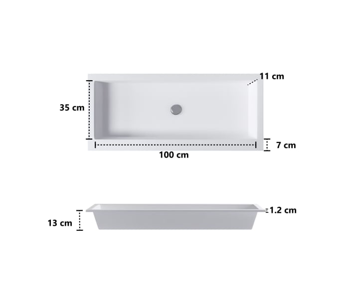 Lavabo encastrado Bruntec Nevada Croquis 1
