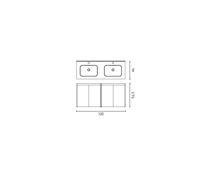 Conjunto mueble de baño Royo Sansa Croquis 2