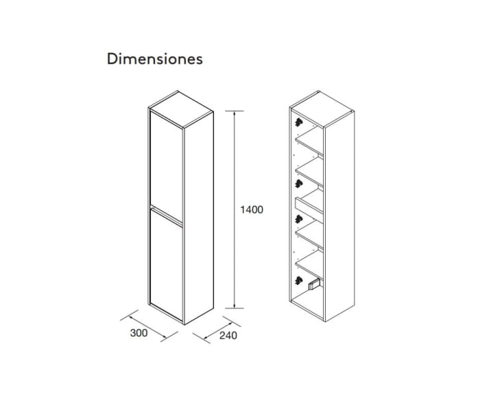 Columna de baño Salgar Noja Croquis 10