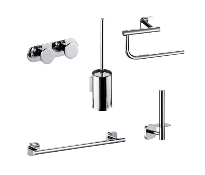 Conjunto accesorios de baño de Manillons Torrent Bassic en cromo