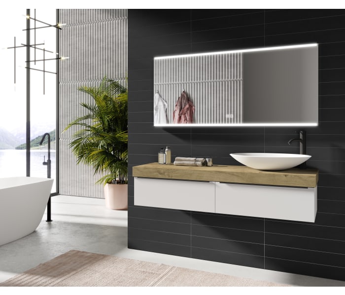 Mueble de baño con encimera de madera Coycama Landes Principal 0