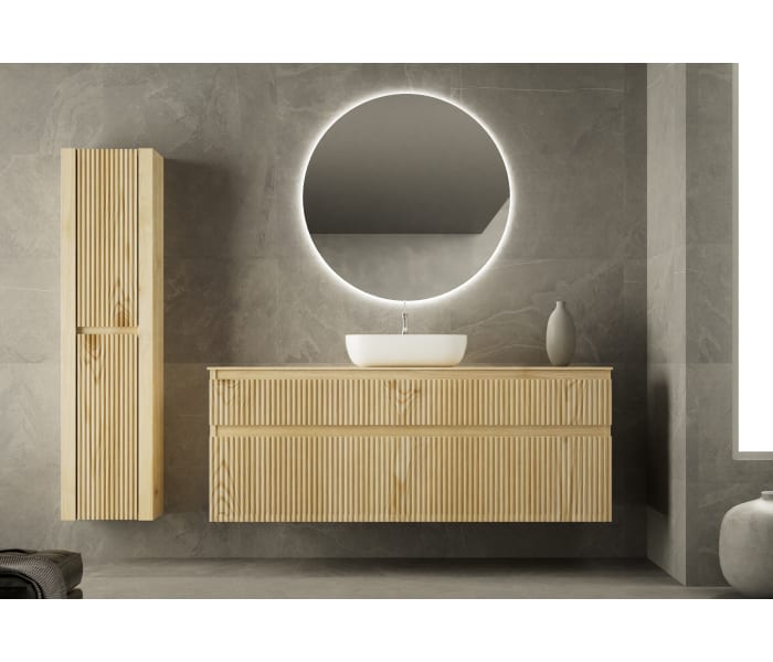Mueble de Baño de madera maciza a medida con encimera de madera Bruntec Alpes 1 Principal 1