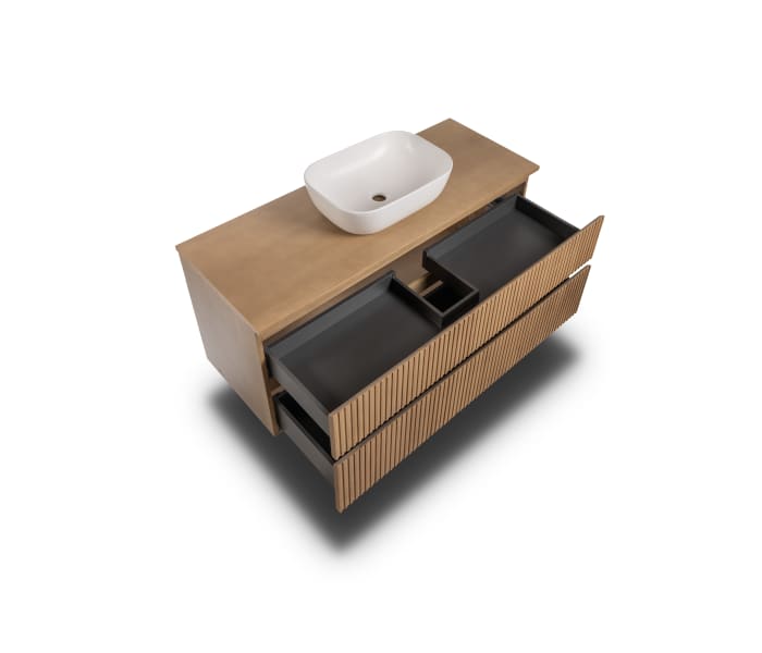 Mueble de Baño de madera maciza a medida con encimera de madera Bruntec Alpes 1 Detalle 4