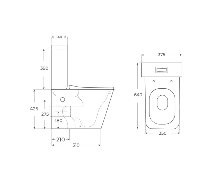 Inodoro compacto Fossil Natura Florencia Croquis 4