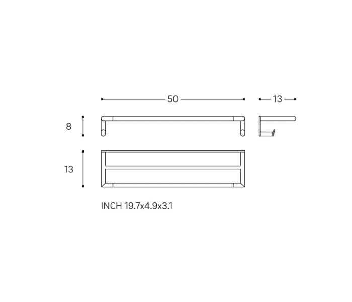 Toallero de baño Cosmic Micra Croquis 1