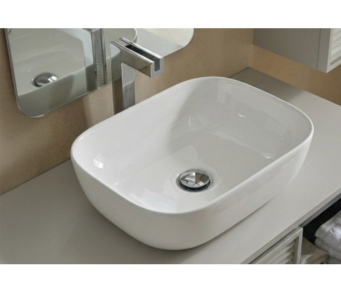 Conjunto mueble de baño con lavabo sobre encimera Sanchís Etna Detalle 3