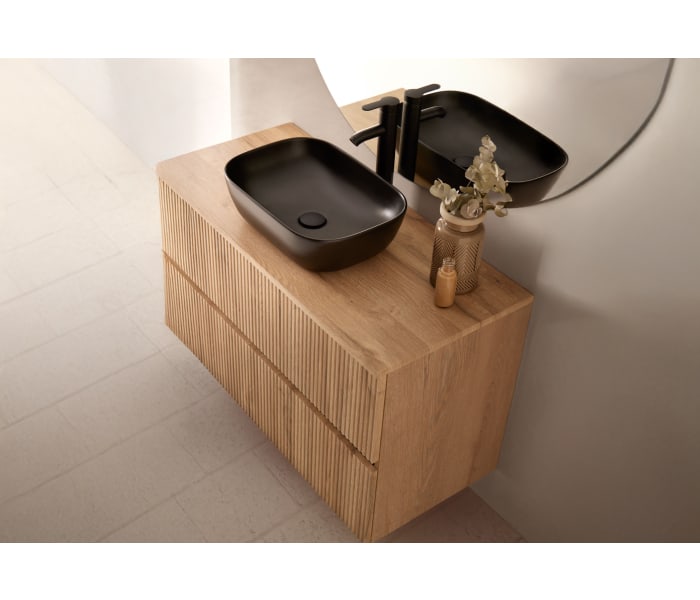 Conjunto mueble de baño con lavabo sobre encimera Sanchís Etna Detalle 2