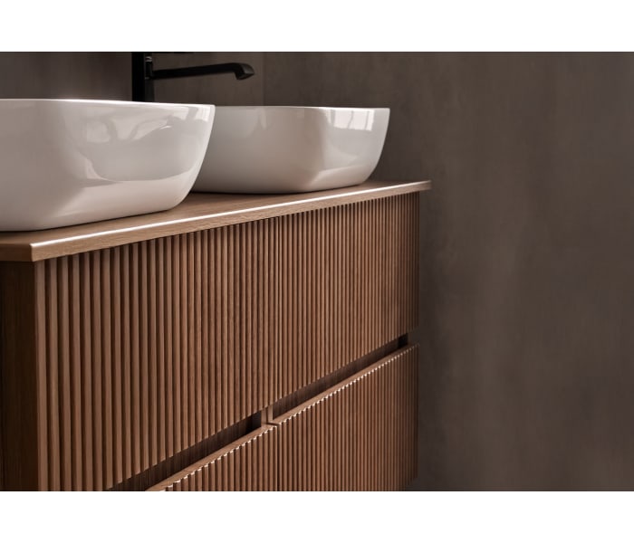 Conjunto mueble de baño con lavabo sobre encimera Sanchís Etna Detalle 1