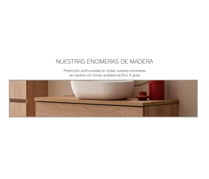 Conjunto mueble de baño con lavabo sobre encimera Sanchís Etna opción 6