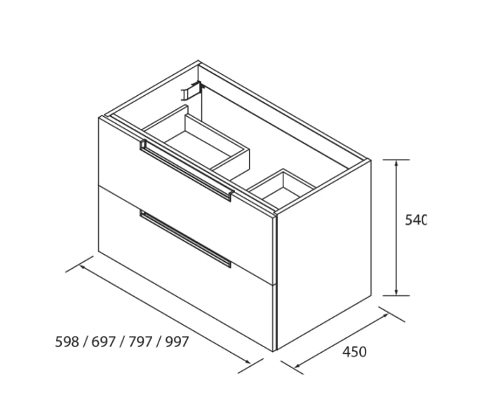 Conjunto mueble de baño Salgar Leni Croquis 20