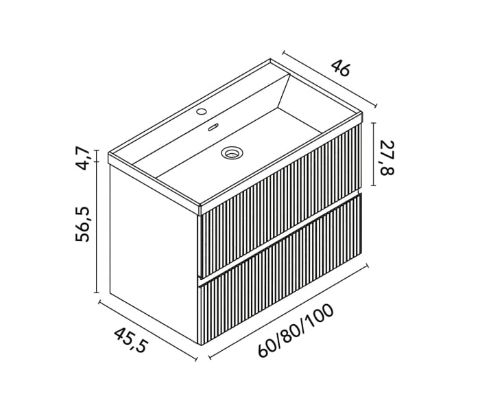 Conjunto mueble de baño Royo Vora Croquis 14