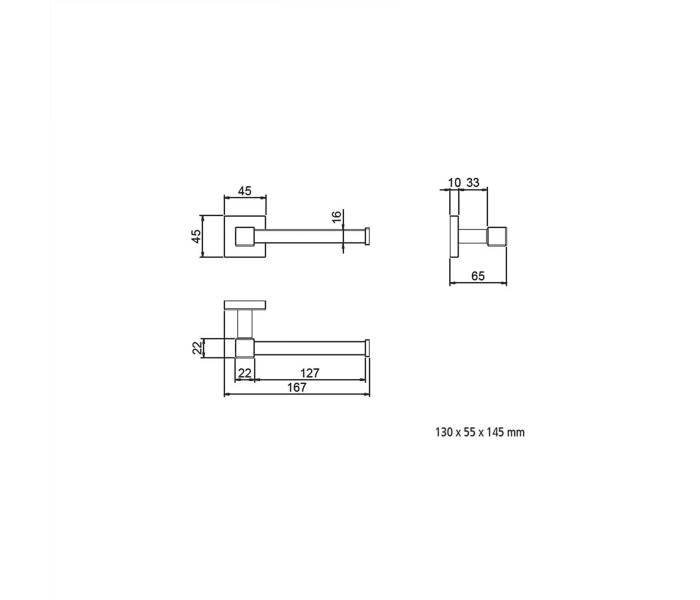 Portarrollos de baño Salgar Nervión Croquis 1