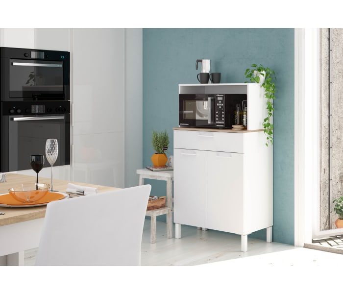 Auxiliar de cocina con encimera roble canadian Bruntec Fast Ambiente 3