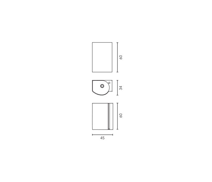 Conjunto completo mueble de baño fondo reducido 34 cm Royo Elegance Croquis 10