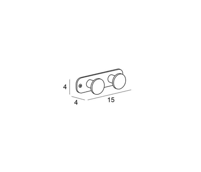 Percha de baño doble Manillons Torrent Bassic Croquis 1