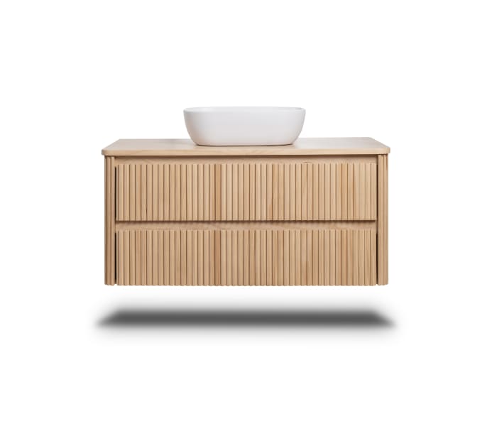 Mueble de baño con encimera de madera maciza Bruntec Baviera Detalle 4