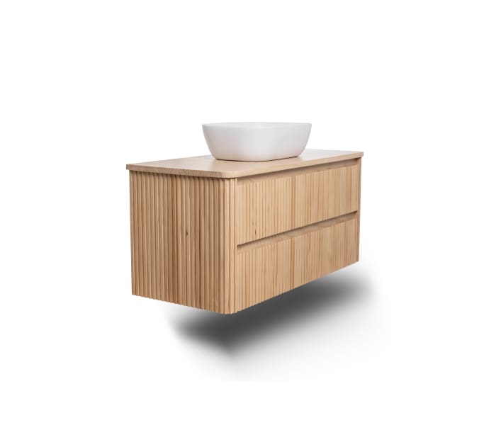 Mueble de baño con encimera de madera maciza Bruntec Baviera Detalle 3