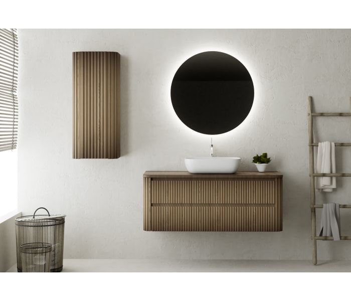 Mueble de baño con encimera de madera maciza Bruntec Baviera Principal 0