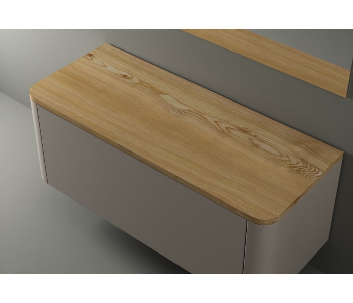 Mueble de baño con encimera de madera maciza Bruntec Baviera Detalle 3