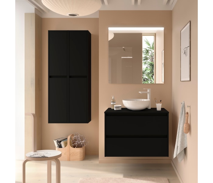 Conjunto mueble de baño con encimera de madera Salgar Noja Principal 7